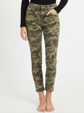 Hudson Crop Krista Womens Sz 27 Camo Super Skinny Stretch Low Rise Jeans